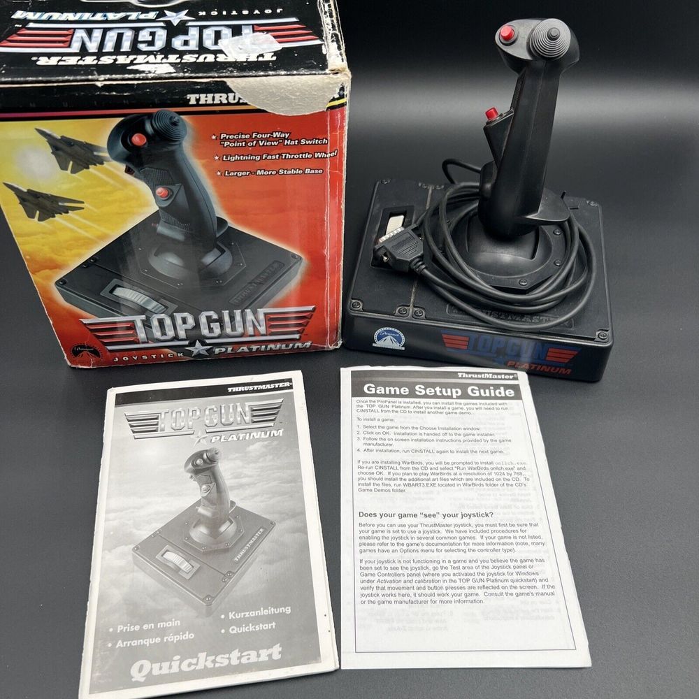 Thrustmaster Top Gun Platinum Joystick With Rapid‎ Response Throttle Wheel PC